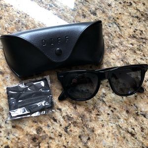 Diff Kota Black Polarized Sunglasses